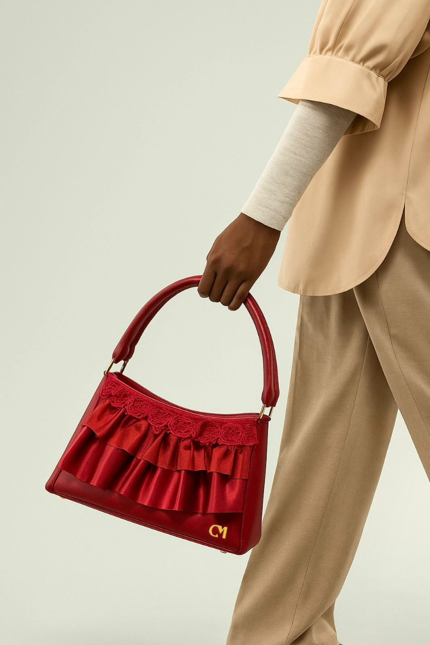 Bolsa NYSSA en tono Rojo Carmesí - Cristina Morales